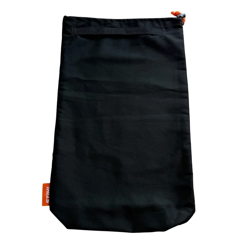 Stihl Black Mesh Drawstring Storage Bag Utility Accessory Pouch Orange Logo Tool